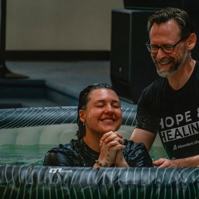 Baptism ceremony celebrated by the Abundant Life Christian School & Childcare community in Wilmington, MA